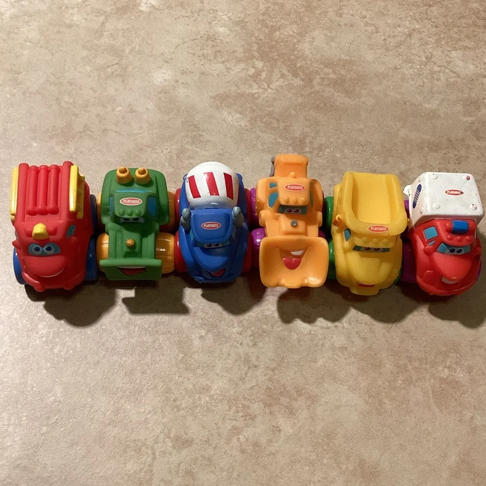 Hasbro Playskool 2005 Set of Six Soft Cars